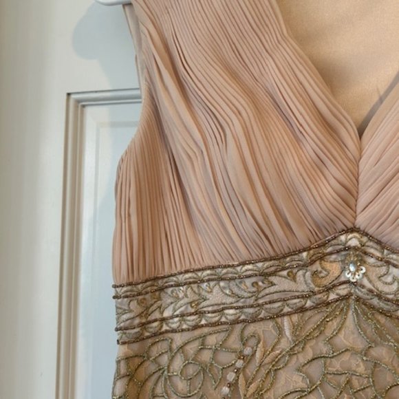 Sue Wong couture rose gold/blush lace cocktail dress - Picture 4 of 5